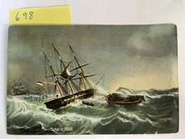 alte Ansichtskarte Schip in Nood, 1914