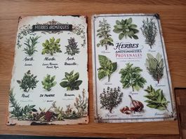 2 Blechschilder Kräuter Provence