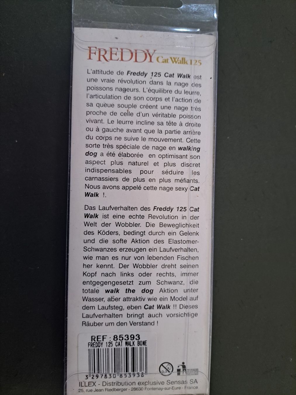 Esche: Illex Freddy Cat Walk 125 mm Bone – Nuovo e nell'imballaggio originale da Fribourg venduto da versus702 1