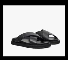 Original Neu MCM Sandalen aus Visetos-Ledermix 44