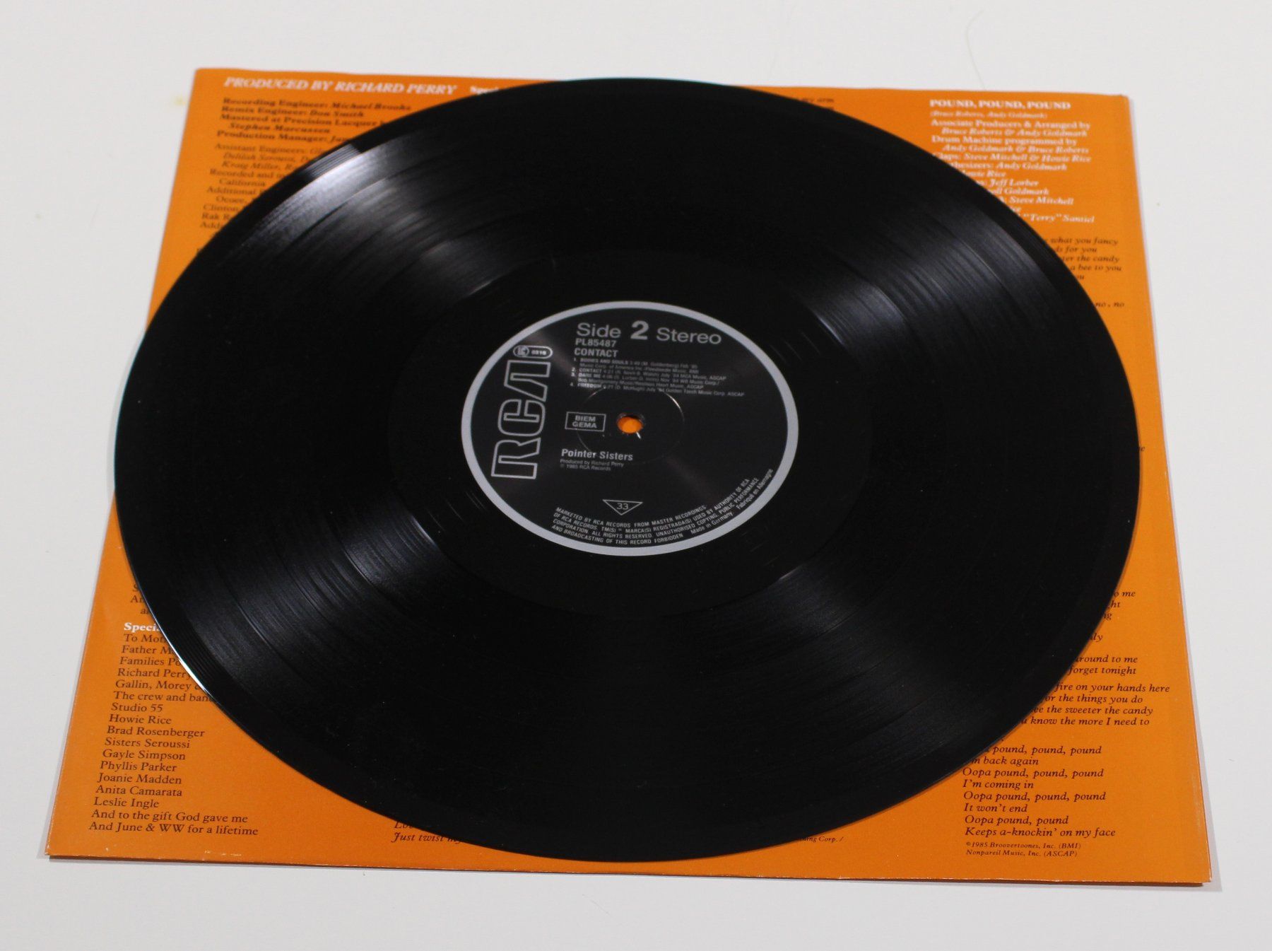 Dischi in vinile: Vinyl LP POINTER SISTERS - CONTACT - DISCO POP 1985 – Usato da Brüttisellen venduto da Collector-Corner 5
