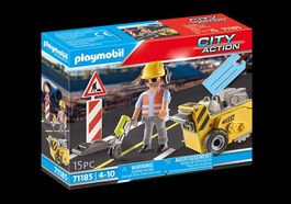Playmobil City Action 71185 Bauarbeiter mit Kantenfräser Neu