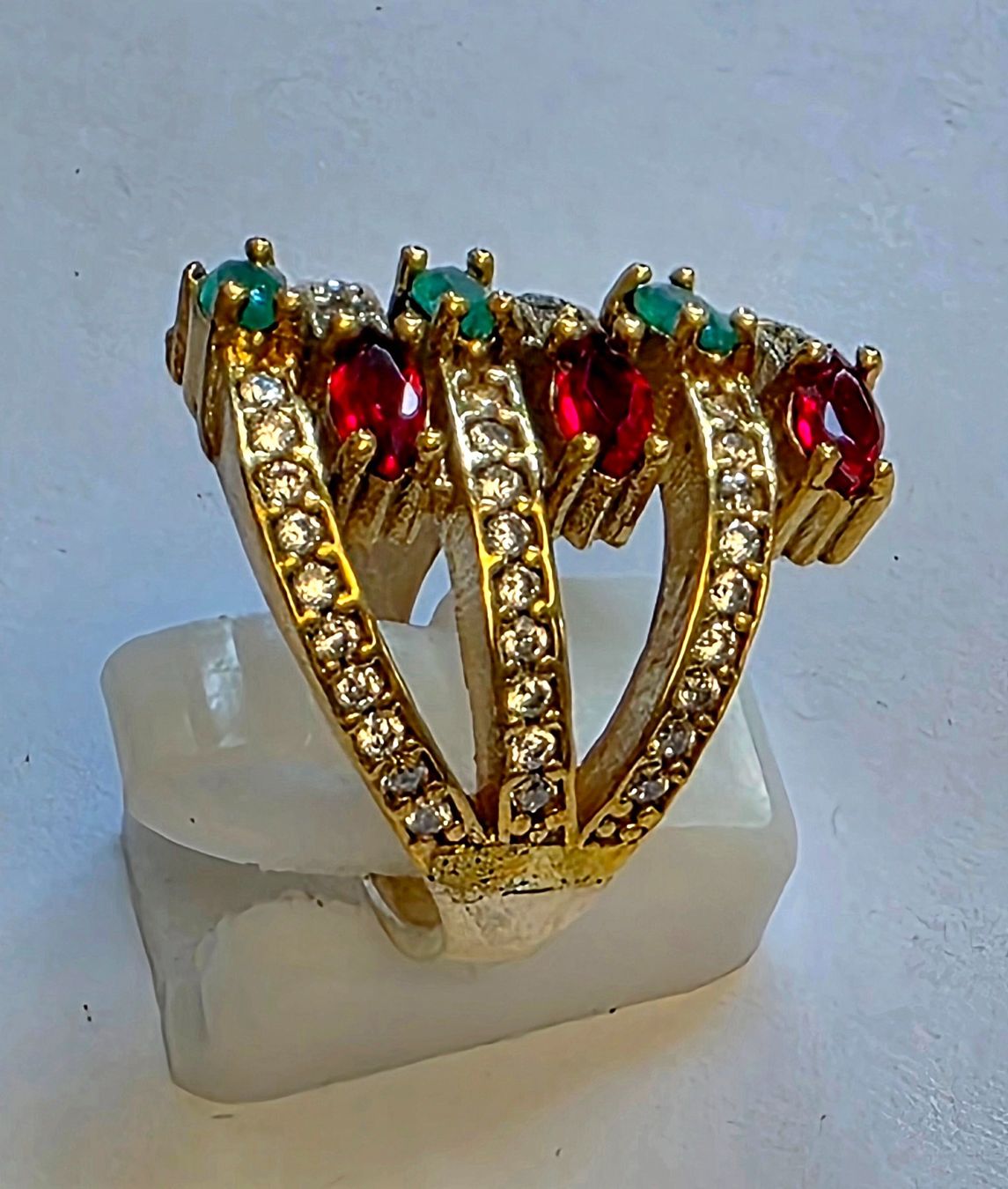 Ringe: Ring mit Granat und Smaragd Steinen 56 – Neu (gemäss Beschreibung) aus Zürich von benedikt12 2