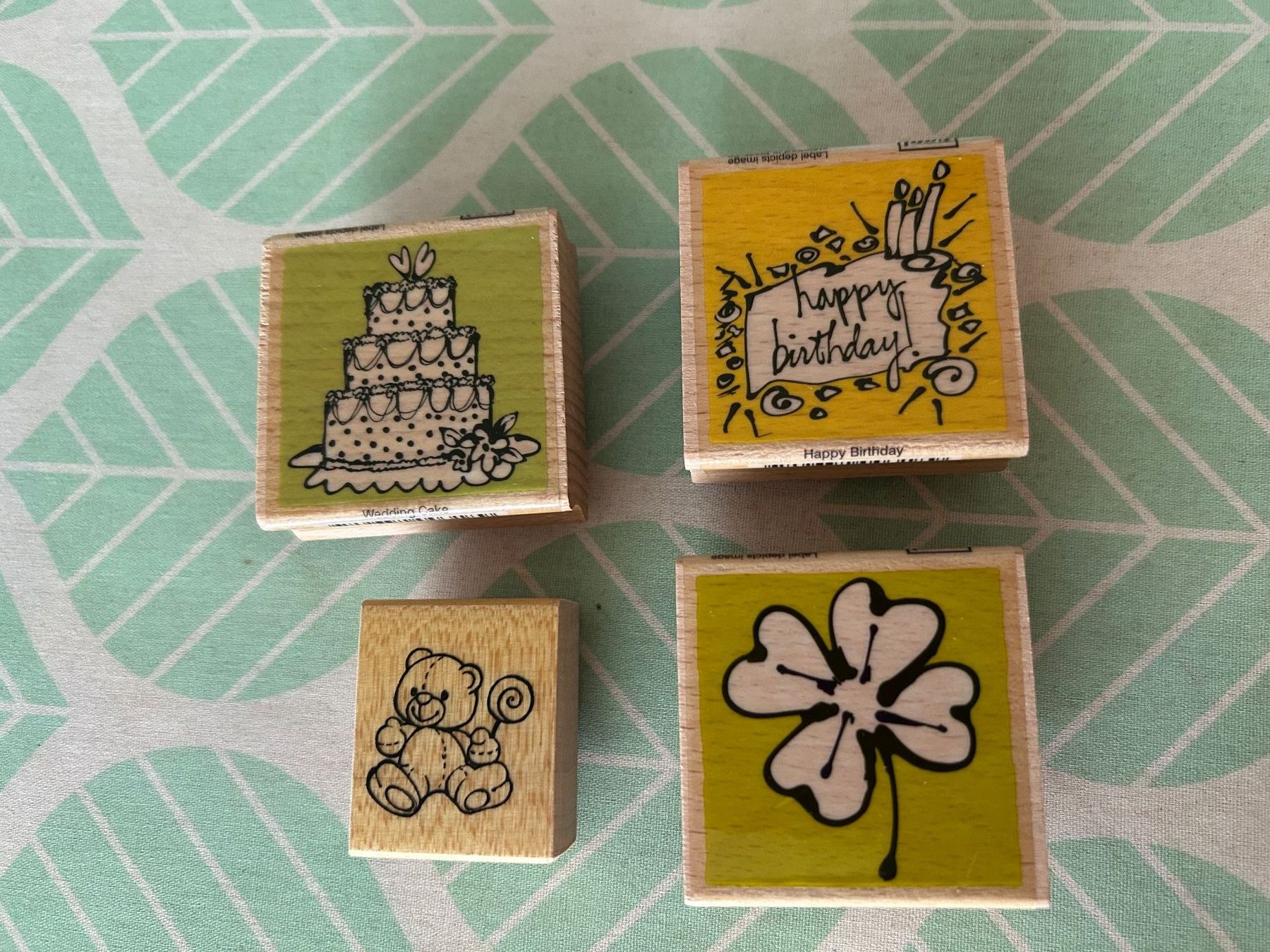 Timbri: 4 x Stempel – Nuovo e nell'imballaggio originale da Arbedo venduto da nadia1973