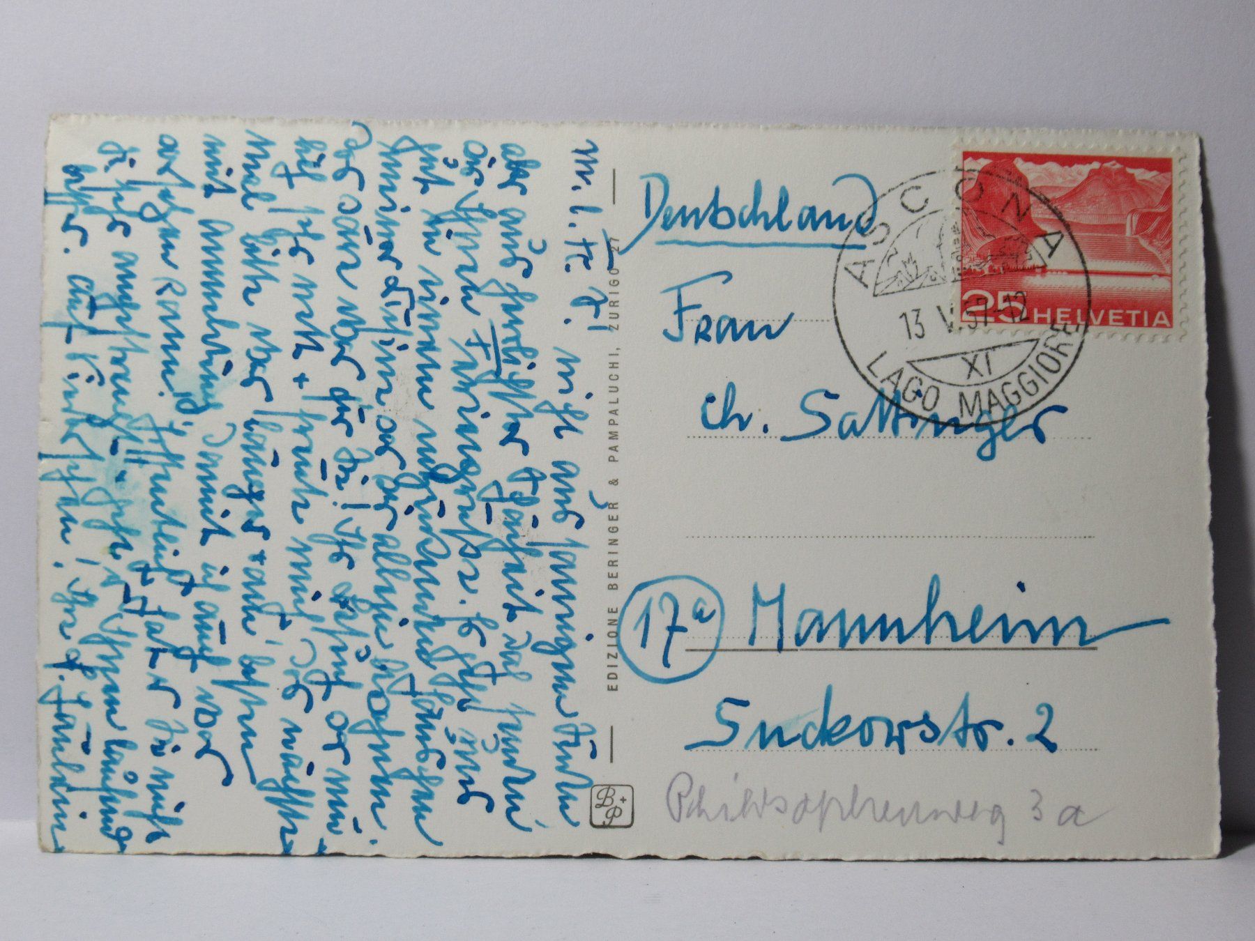 Cartes postales: Locarno  1957 – D'occasion à Grenchen par Bluemchen1900 1