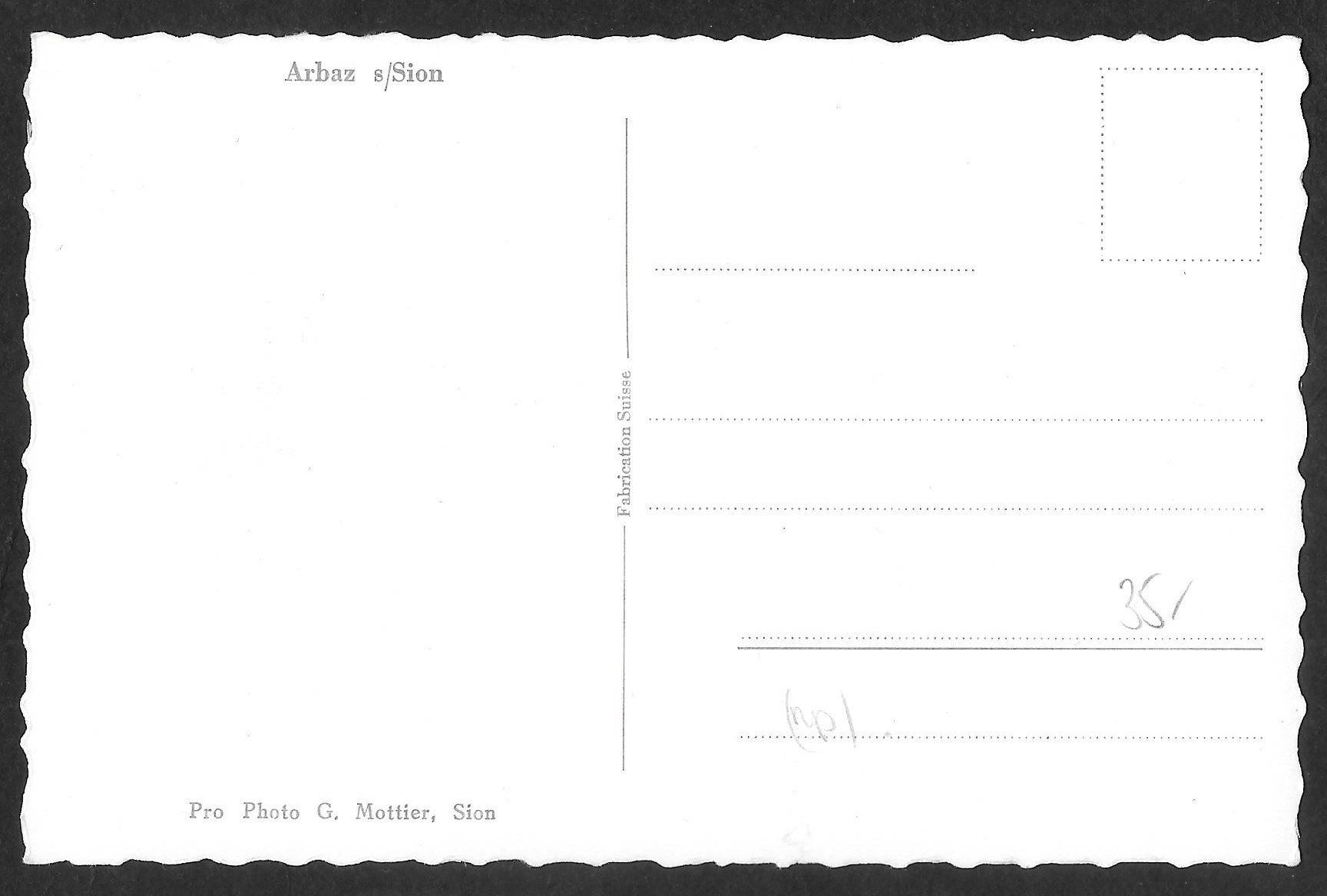 Cartoline postali: Arbaz sur Sion Dorfansicht – Usato da Olten venduto da clotaldi 1