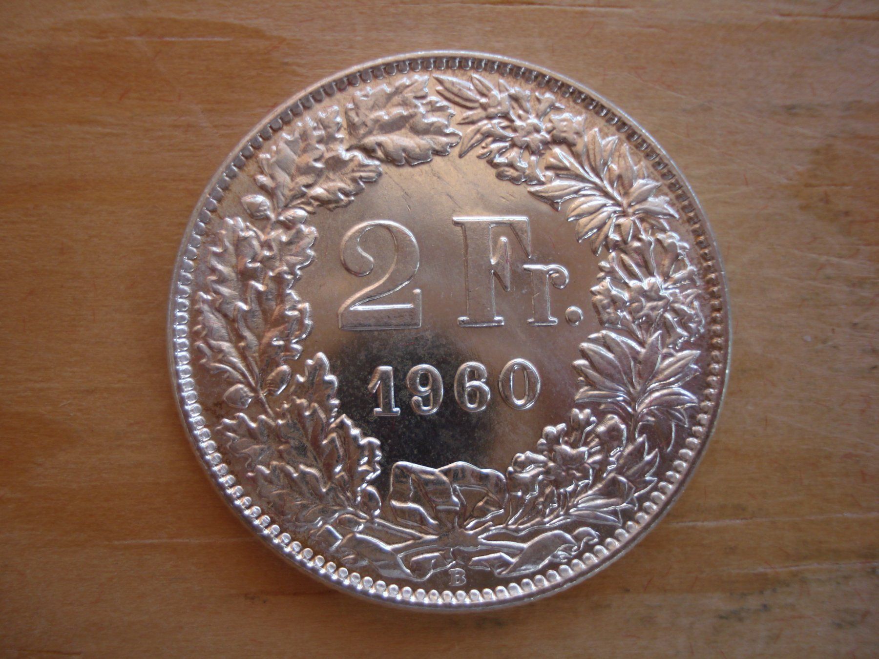 Alle Münzen: (C1) 2 Franken 1960 STGL – Gebraucht aus Erlach von Net-Coins