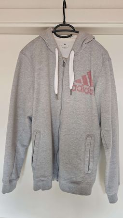Sweat à capuche zippé Adidas gris taille S