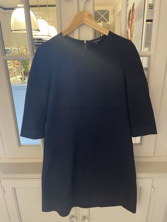 Robe droite à manches trois-quarts, bleu marine, Tara Jarmon