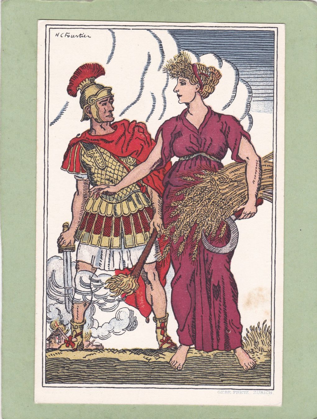 Cartoline postali: Bundesfeier Postkarte (1916) 1940 – Usato da Herisau venduto da Lisegrat2008