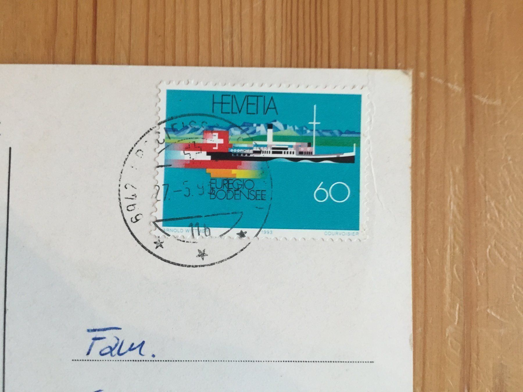 Cartoline postali: Lugano von Monte Brè - AK 1993 – Usato da Oberuzwil venduto da Henri09 1
