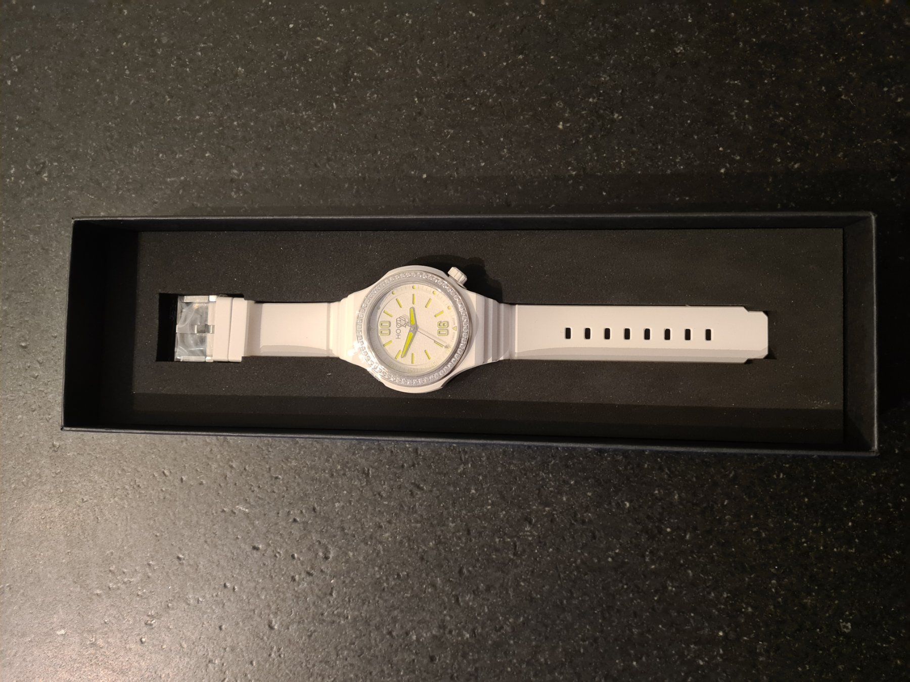 Orologi: Hoot Night Owl Blanc vert Swarovski – Nuovo e nell'imballaggio originale da Romanel-sur-Lausanne venduto da Rangiroa1998