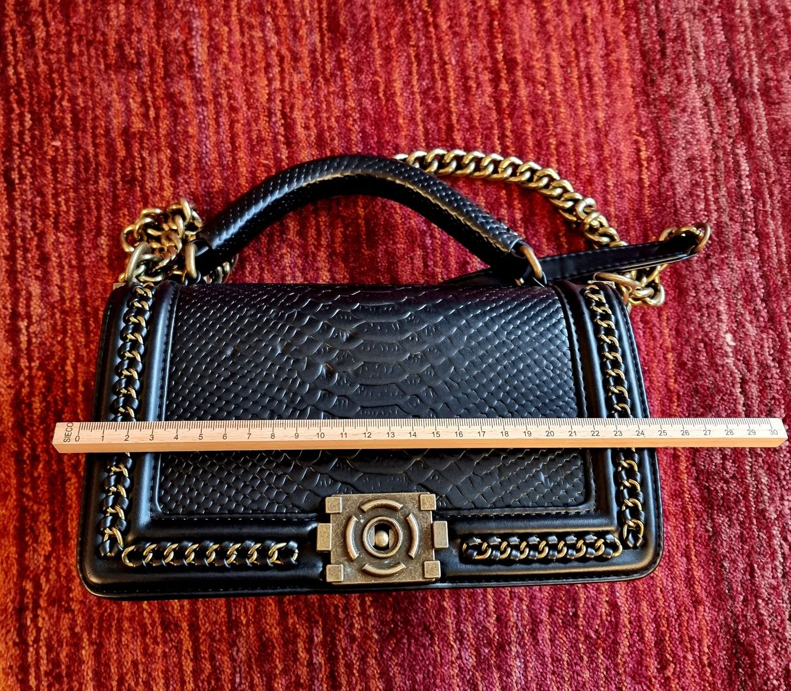 Taschen für Damen: Sac imitation cuir croco noir – Gebraucht aus Veyrier von Leilazizou 8