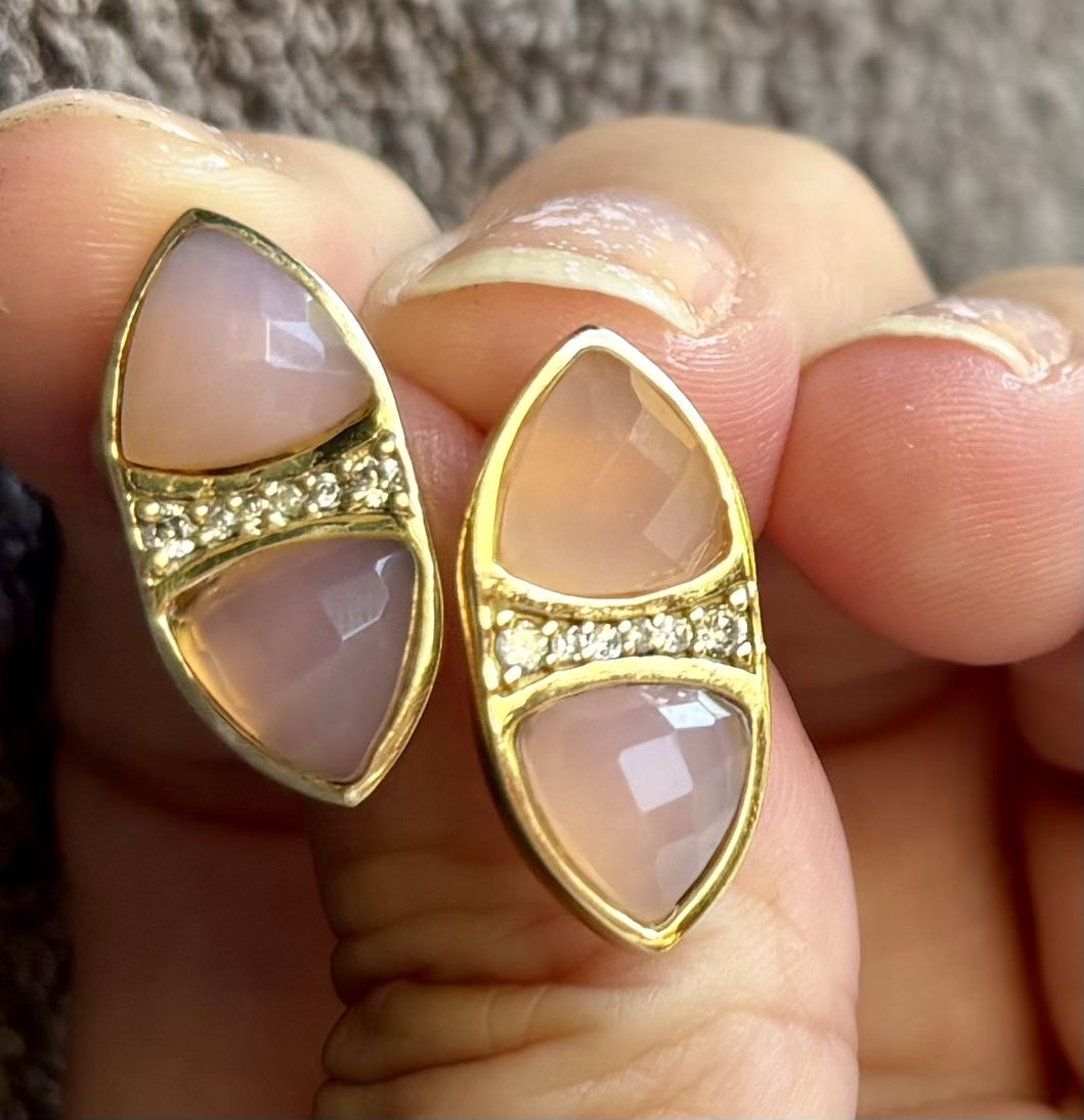 Boucles d'oreille: Ohrstecker Goldfarben mit Steinen – D'occasion à Baden par Tiffany6878 8