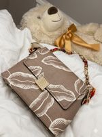 Sac à main élégant avec motif feuilles - Parfait état!