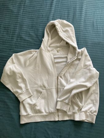 H&M Pull Sweat à capuche XL Blanc
