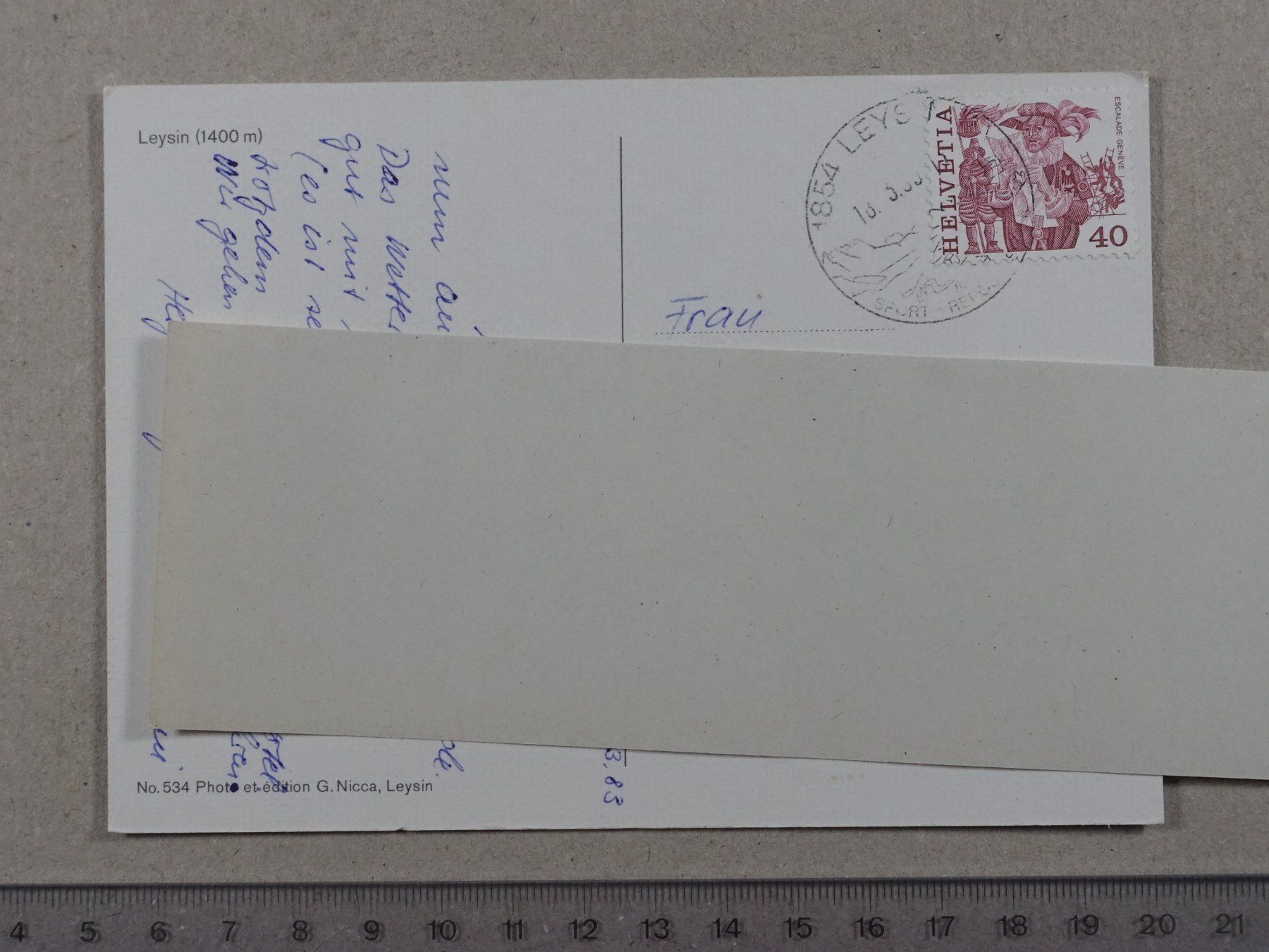 Cartoline postali: Leysin, 1983 – Usato da Lenzburg venduto da fh1 1