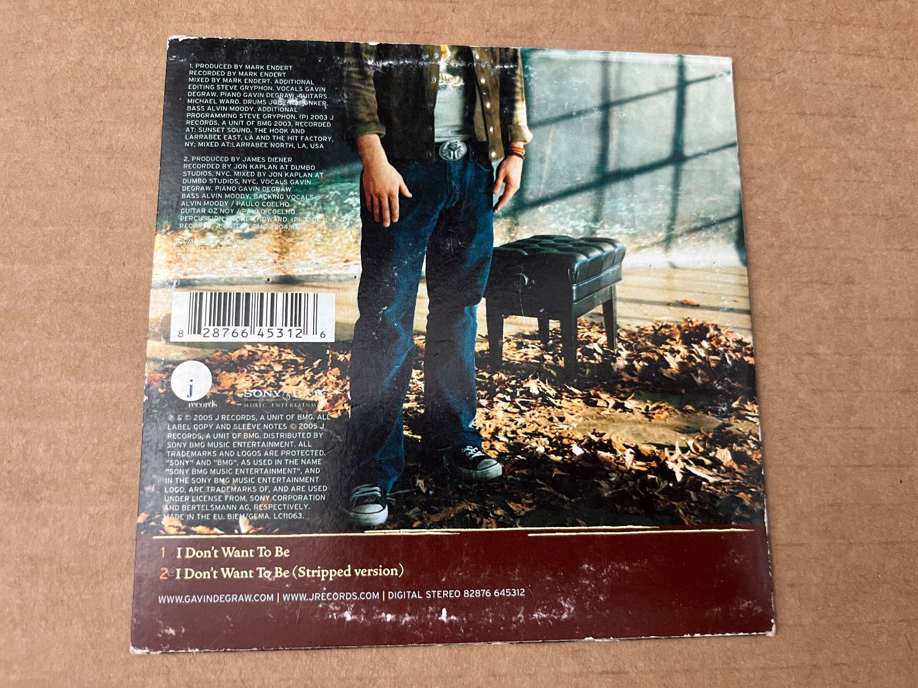 CD: Gavin DeGraw: I Don't Want To Be CD Single – Usato da Sierre venduto da black.box 1