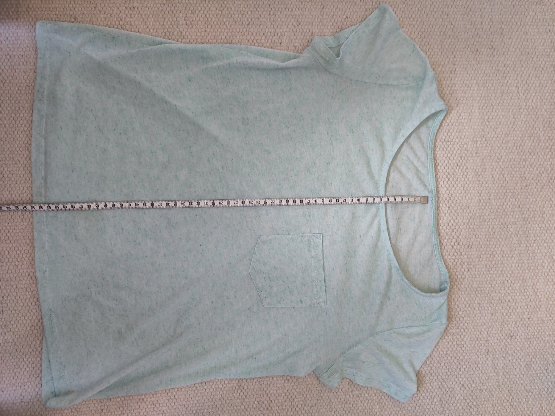 Camicette, T-shirt & Top: Bluse aus sehr dünnem Stoff, hellgrün, Gr. ca. 152 – Usato da Basel venduto da Bar08