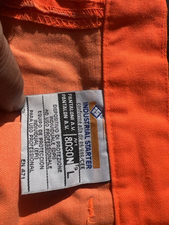 Orange Arbeitshose / Sicherheitshose, Grösse L