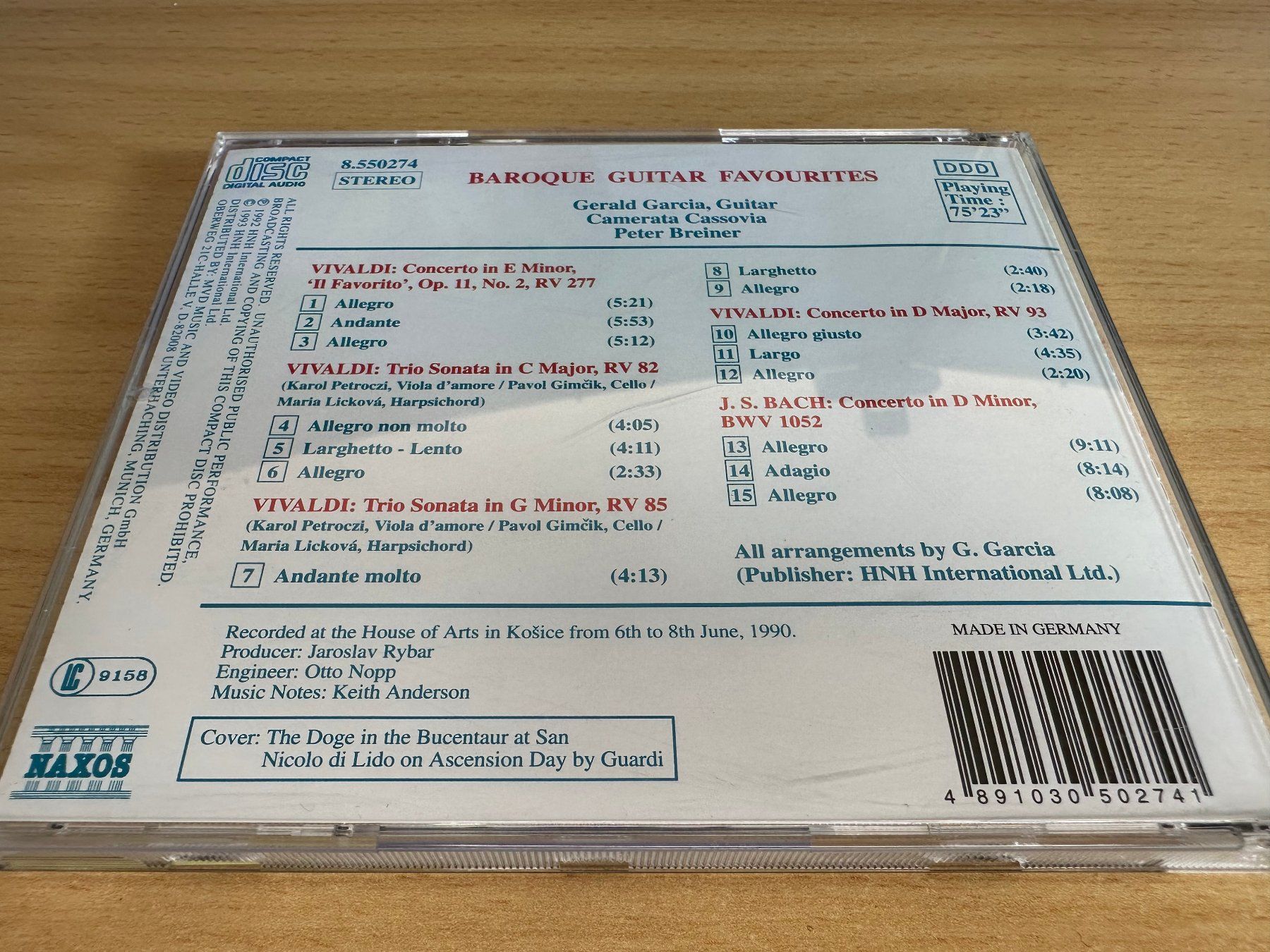 CD: Vivaldi • J. S. Bach - Gerald  - Baroque Guitar Favourites – Usato da Rikon im Tösstal venduto da Alpenmutz 1