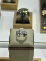 14 Karat - 585 Weissgoldring mit Diamanten