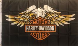 Harley Davidson Fahne Adler Eagle Logo Orange softail USA