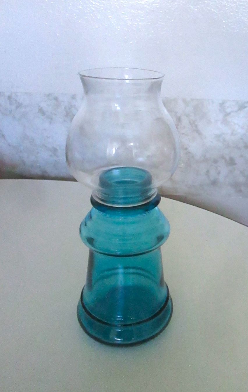 Portacandele: Vintage-Glas-Kerzenhalter – Usato da Sementina venduto da babucia 1