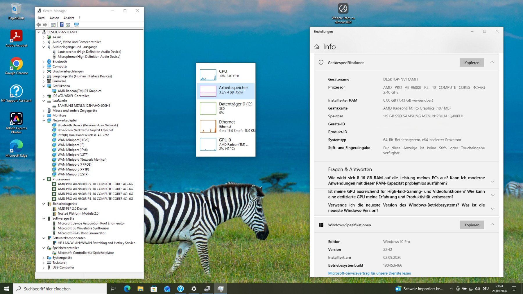 Hewlett Packard Notebook: HP EliteBook mt43 Mobile Thin Client - Windows 10 Pro – Usato da Spreitenbach venduto da PremiumNotebooks 7