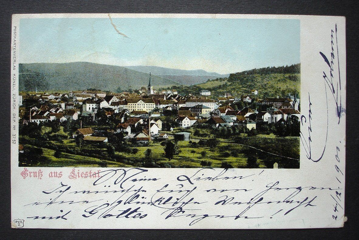 Ansichtskarten: Gruss aus LIESTAL 1900 – Gebraucht aus Jona von philajona