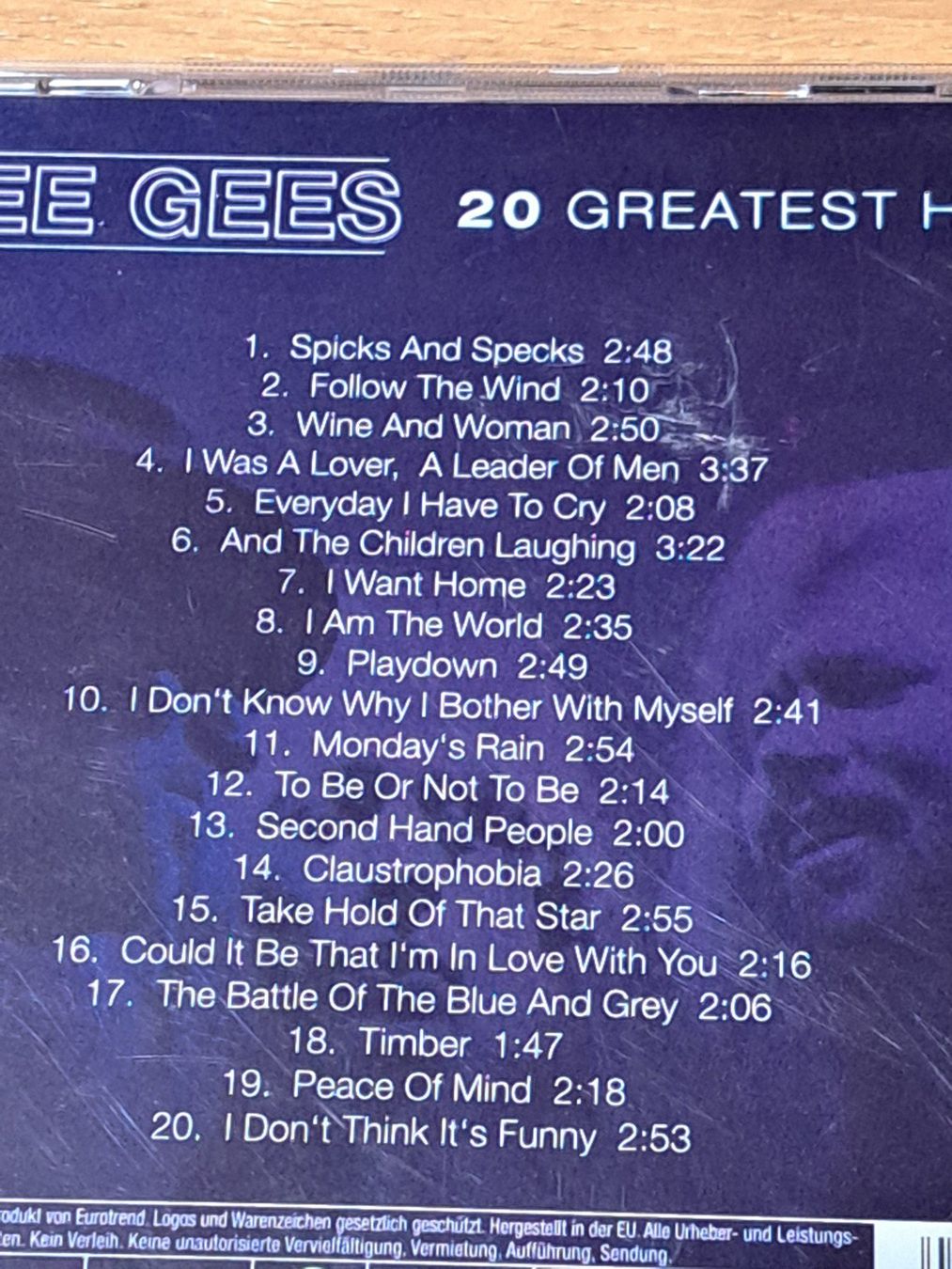 CD: CD BEE GEES, 20 Greatest Hits – Nuovo (secondo la descrizione) da Unterseen venduto da Kanica 2