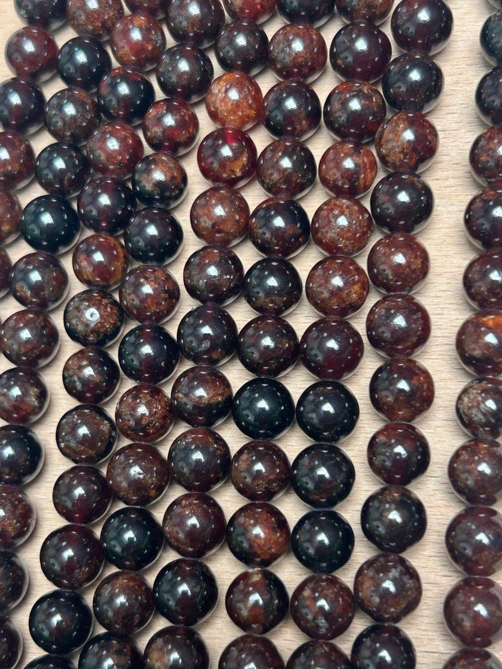 Mineralien & Heilsteine: Strang echte orange Granat Kugeln / stone beads 8 mm – Neu (gemäss Beschreibung) aus Niederrohrdorf von Ytobi 2