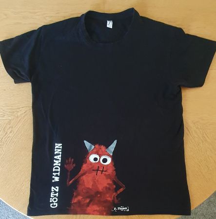 Götz Widmann, Tour Shirt mit Teufel-Motiv, guter Zustand
