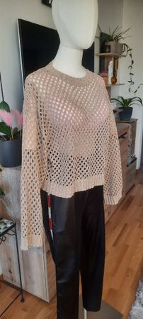 Goldener ONLY Pullover mit Lurex, Grösse L, neuwertig✨
