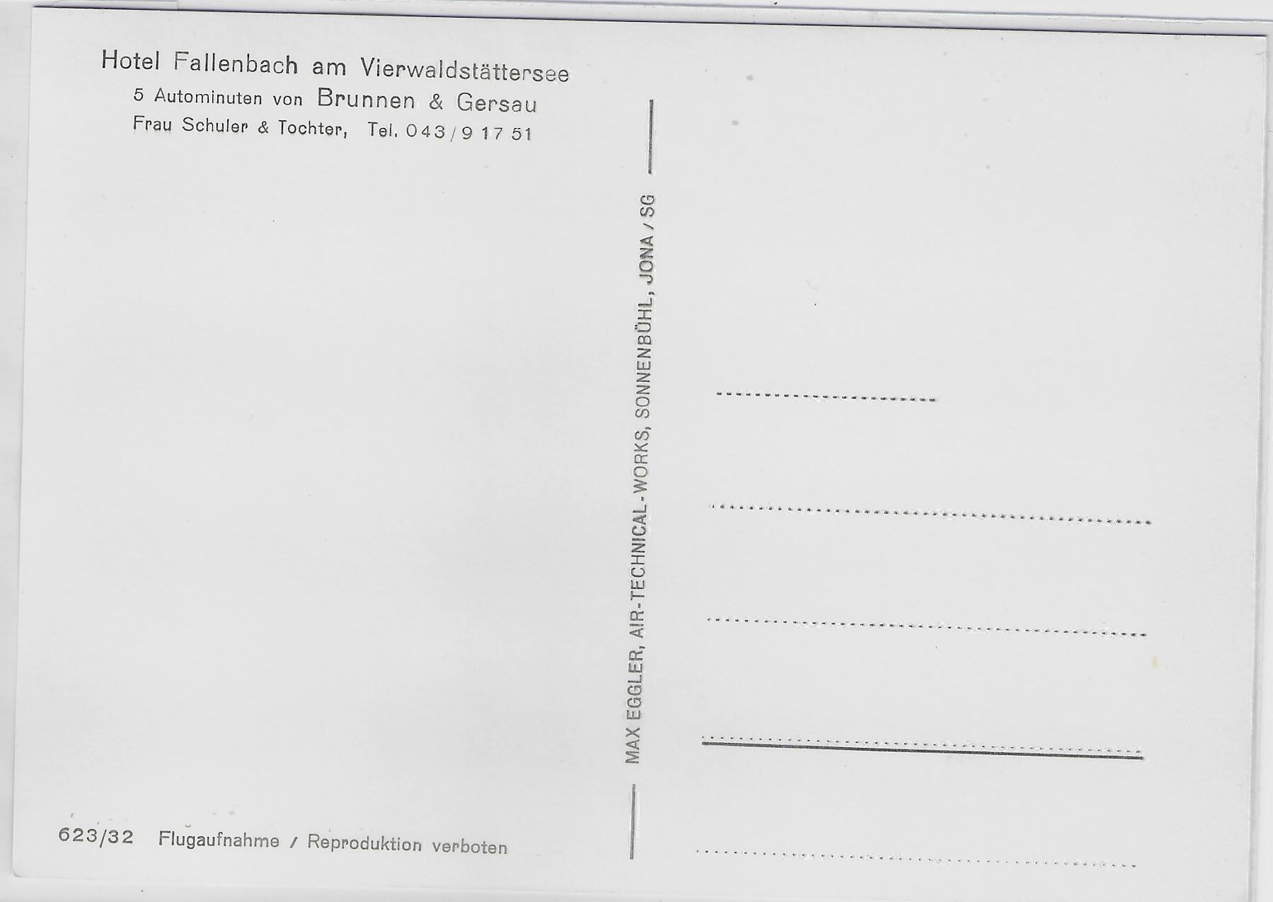 Cartoline postali: Hotel Fallenbach zwischen Brunnen & – Antico da Ettingen venduto da Kartenplanet 1