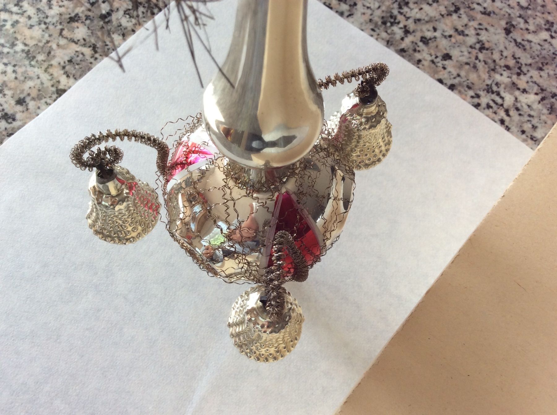 Tutte le decorazioni: Vintage Christbaumspitze Glas mit Glocken – Usato da Birwinken venduto da chez-erna 3