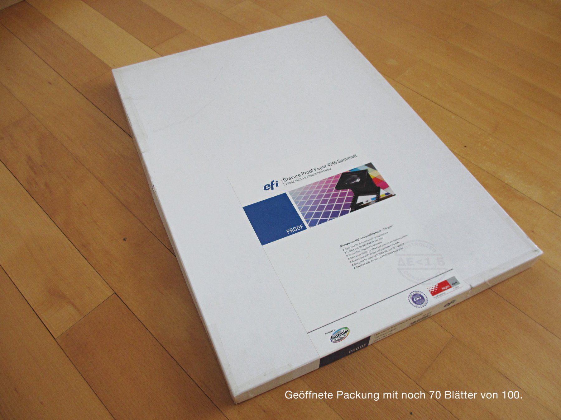 Carta: EFI 4245 Foto-/ Proofpapier Semimatt 245g grosses Format A2 – Usato da Winterthur venduto da Nooitgedagt