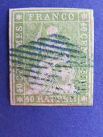 40 Rp. Strubel Nr.26A / SH 26A3, blaue Raute - SBK: 500.-.
