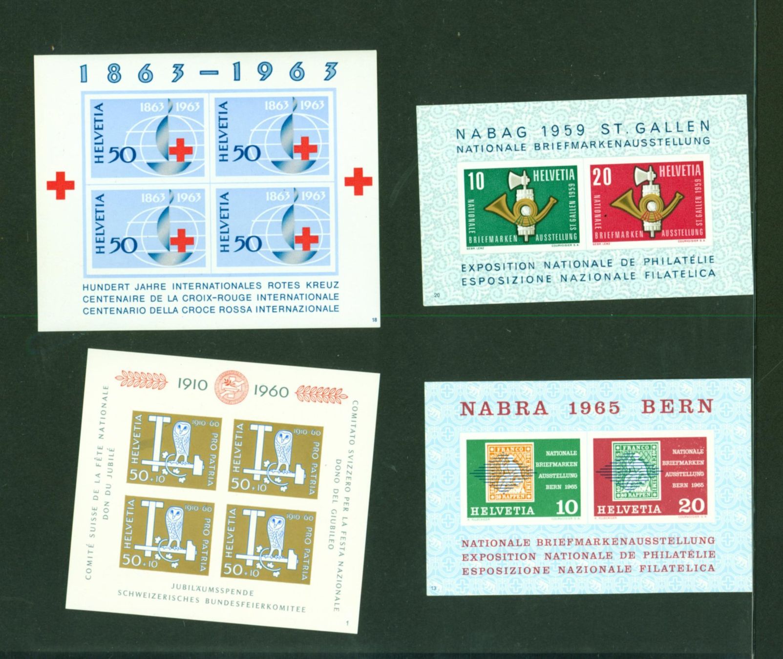 Alle Briefmarken: Blocks/Kleinbogen CH ** postfrisch 2 Seiten (Q744) – Neu (gemäss Beschreibung) aus Seuzach von Harri19 1
