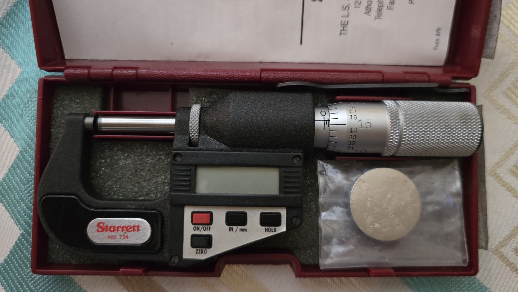 Misurare: Digital micrometer Starret – Usato da Effretikon venduto da hug_6zr9 2