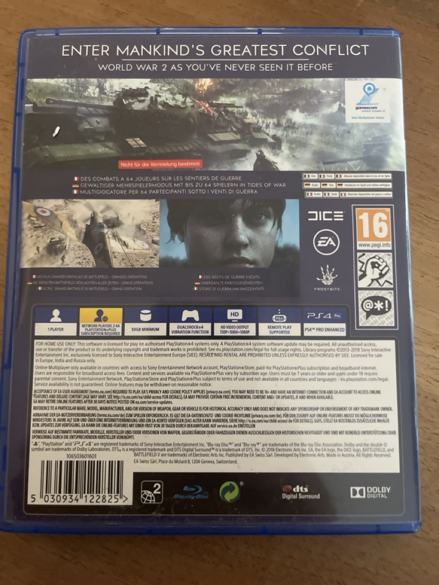 Sony Giochi: Battlefield 5/V Playstation 4 – Usato da Dallenwil venduto da baby050710 1