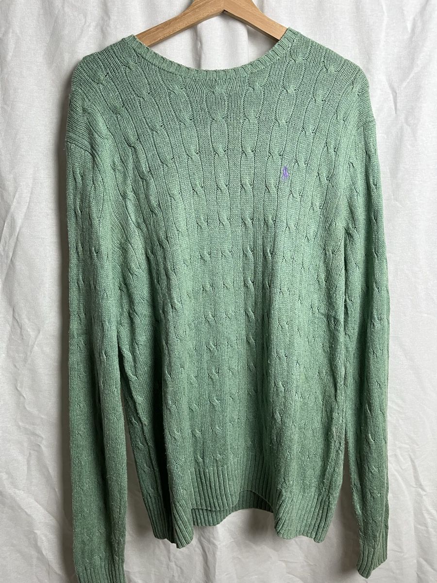Ralph Lauren Pullover & Sweatshirts: Pull Ralph Lauren vert clair soie – Neu (gemäss Beschreibung) aus Les Avanchets von lunedeneige.shop