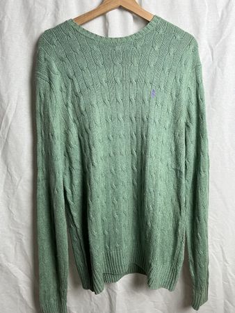 Pull Ralph Lauren vert clair soie