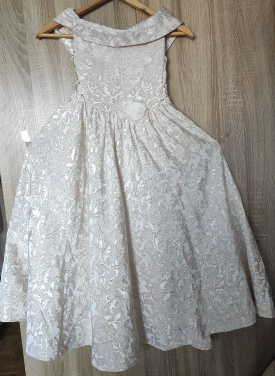 Robe Fille Tissaia 8 Ans - Bleu Marine Motif Fraises - Longueur Genou - Occasion Très Bon état