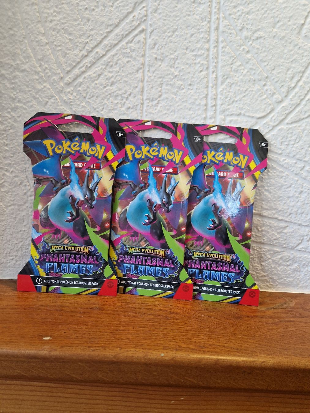 Pokémon Carte collezionabili: 3x Phantasmal Flames sleeved booster pack ENGLISH – Nuovo e nell'imballaggio originale da Hubersdorf venduto da mando77