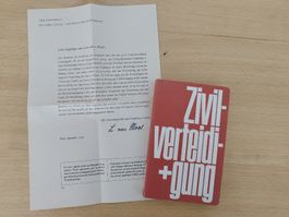 Buch Zivilverteidigung 1969 mit Begleitbrief gebraucht