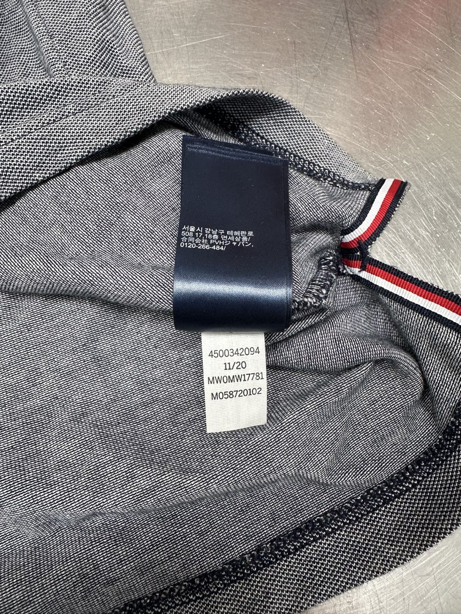 Tommy Hilfiger T-shirt: Herren Polohemd Tommy Hilfiger Grau – Usato da Schwende venduto da weesli 3