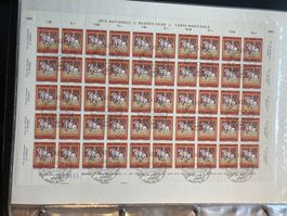 Schweiz 1965 Bogen Pro Patria 20+10R 1.Tag Walenstadt Zillis