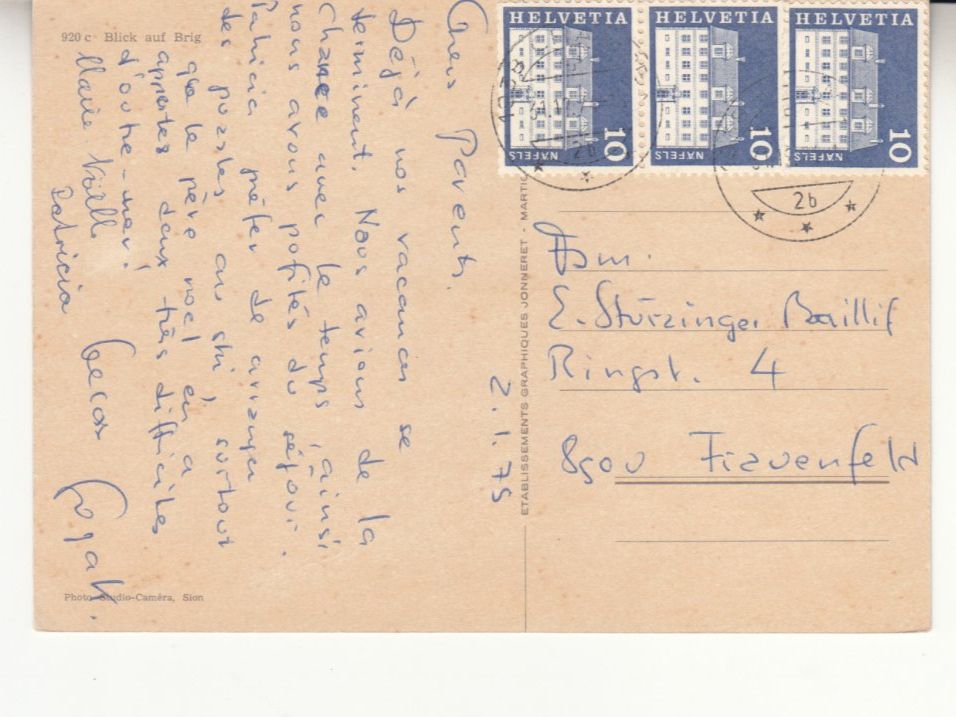 Cartes postales: Brig 1974 – D'occasion à Bürglen TG par StampGraf 1