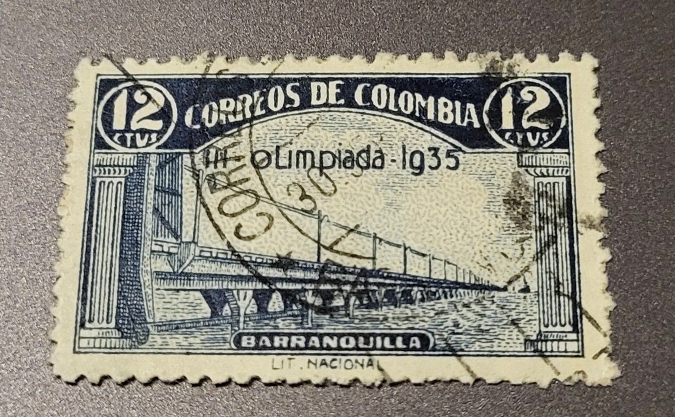 Tutti i francobolli: Kolumbien 1935 alte briefmarke – Usato da St Gallen venduto da Stampsalshobby